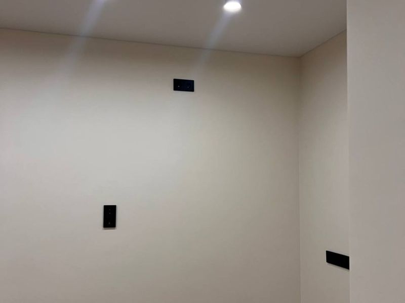 Back boxes for sockets and switches set into a wall during a Prague flat renovation