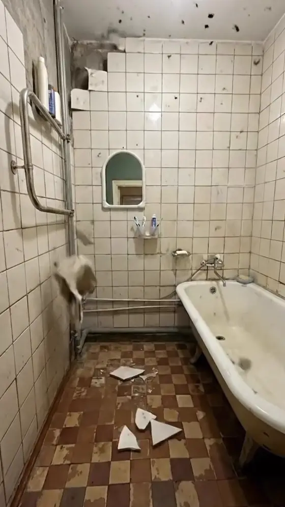 Bathroom before and after